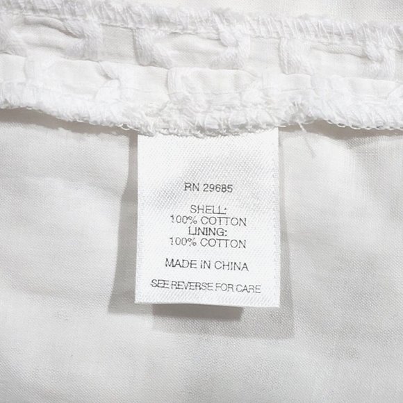 Pendleton White Eyelet Dress Sleeveless Textured Palm Desert - Picture 6 of 8